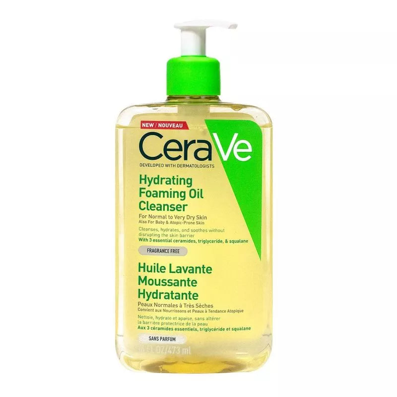Cerave Huile lavante moussante peau normale à très sèche 473ml