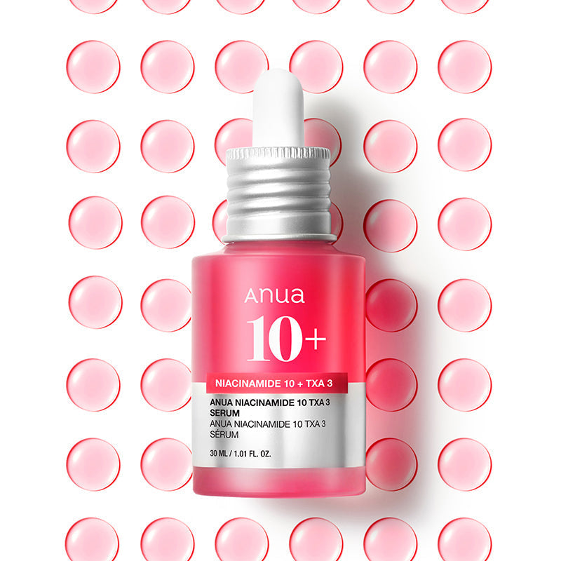 ANUA Sérum 10% niacinamide + 4% acide tranexamique, céramide, acide hyaluronique, vitamine B12, pour peaux sensibles