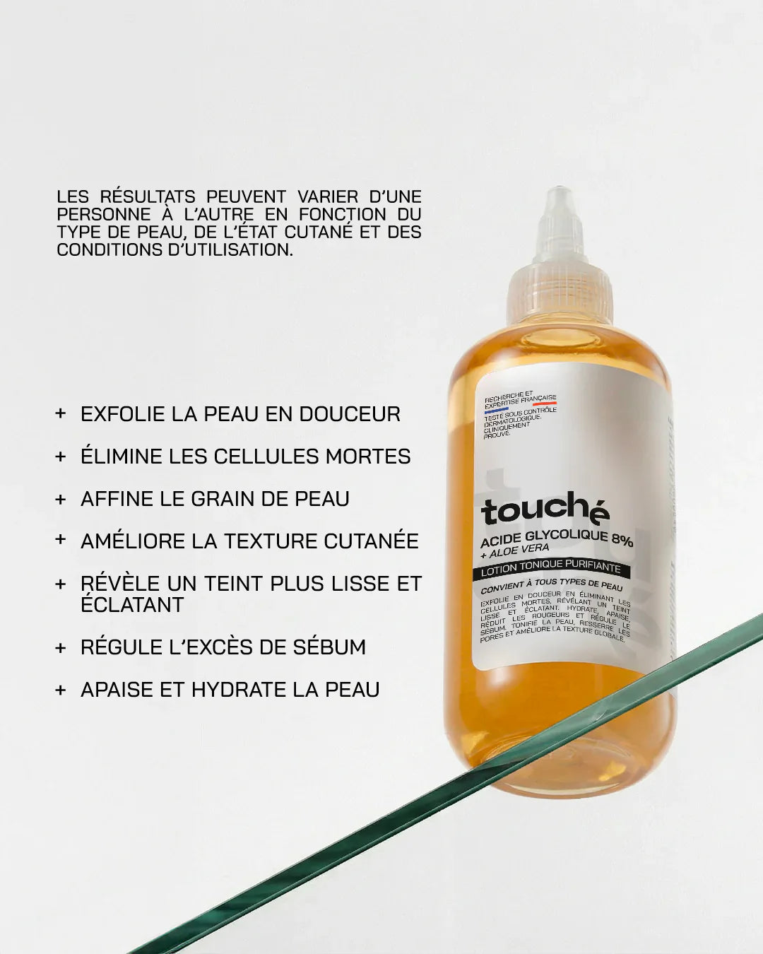 Lotion Tonique Purifiante.  Acide Glycolique 8% + Aloe Vera