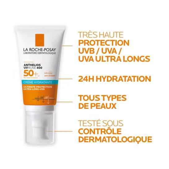 Crème hydratante SPF50+  Anthelios UVMune 400