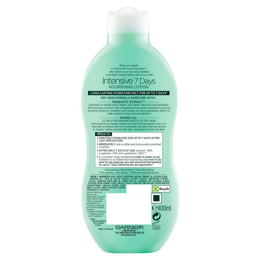 Body Intensive 7 Days lotion régénérante à l'huile de mangue pour peaux sèches