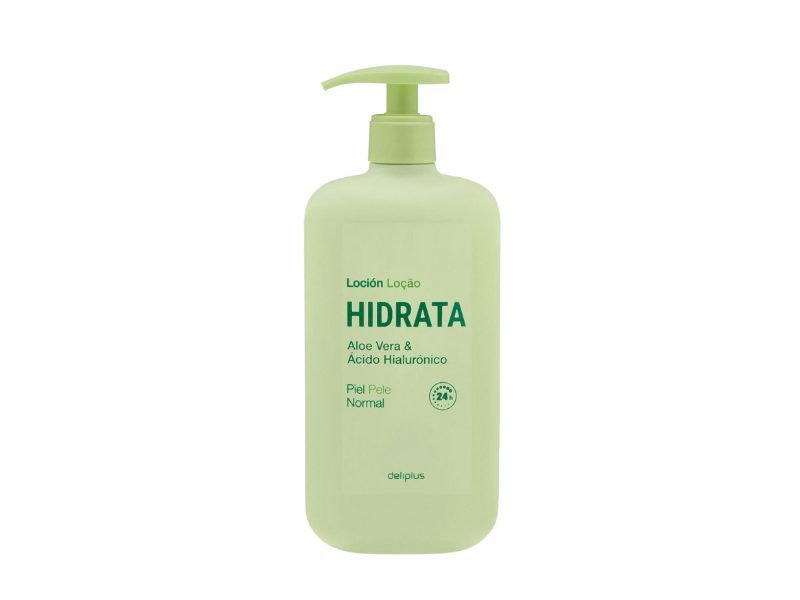 Lait corporel hydratant à l'aloe vera et à l'acide hyaluronique de Deliplus 600 ml