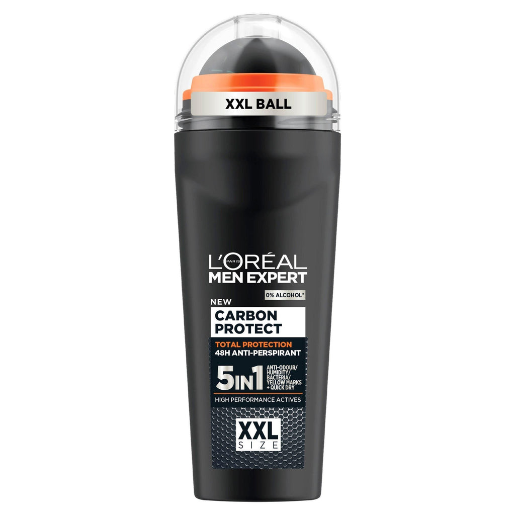 Men Expert Carbon Protect Déodorant Roll On Anti-Transpirant 48H Large XXXL 100 ml